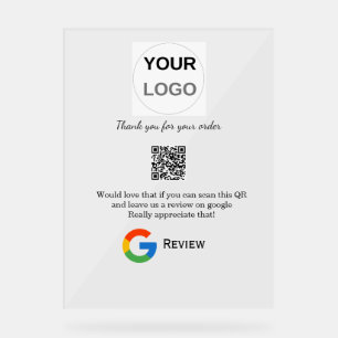 Überprüfung des Unternehmenslogos durch Google Prü Acrylschild