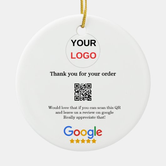 Überprüfung des Unternehmenslogos durch Google Prü Keramik Ornament (Vorne)