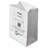 Überprüfung des Unternehmenslogos durch Google Prü Mittlere Geschenktüte (Vorderseite Schrägansicht)
