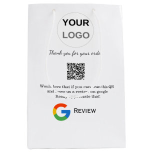 Überprüfung des Unternehmenslogos durch Google Prü Mittlere Geschenktüte