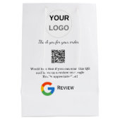 Überprüfung des Unternehmenslogos durch Google Prü Mittlere Geschenktüte (Rückseite)
