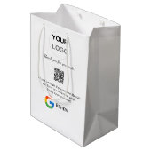 Überprüfung des Unternehmenslogos durch Google Prü Mittlere Geschenktüte (Rückseite Schrägansicht)