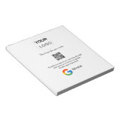 Überprüfung des Unternehmenslogos durch Google Prü Notizblock (angewinkelt)