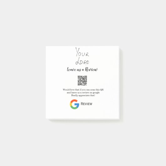Überprüfung des Unternehmenslogos durch Google Prü Post-it Klebezettel (Vorderseite)