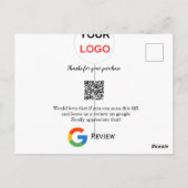 Überprüfung des Unternehmenslogos durch Google Prü Postkarte (Rückseite)