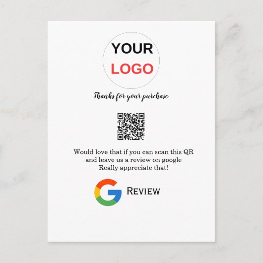 Überprüfung des Unternehmenslogos durch Google Prü Postkarte (Vorderseite)