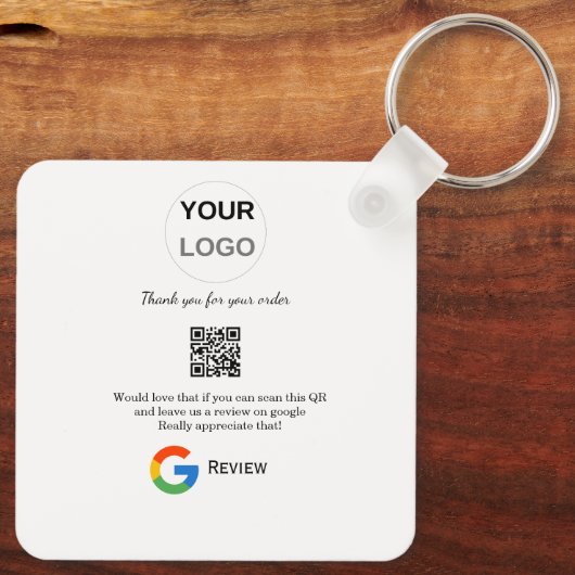 Überprüfung des Unternehmenslogos durch Google Prü Schlüsselanhänger (Rückseite)