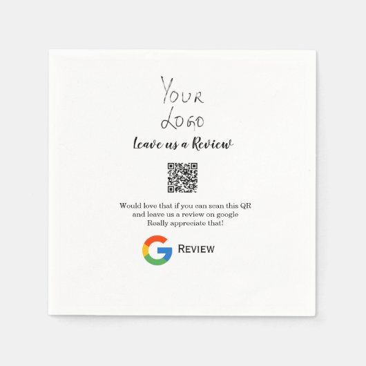 Überprüfung des Unternehmenslogos durch Google Prü Serviette (Vorderseite)