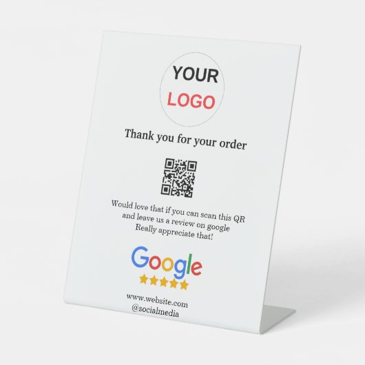 Überprüfung des Unternehmenslogos durch Google Prü Sockelschild (Vorderseite)
