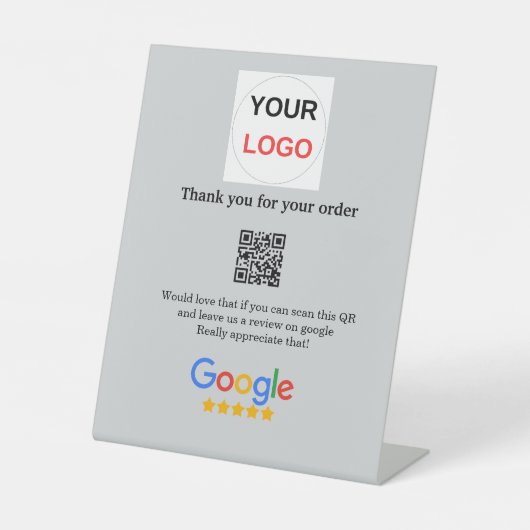 Überprüfung des Unternehmenslogos durch Google Prü Sockelschild (Vorderseite)