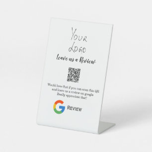 Überprüfung des Unternehmenslogos durch Google Prü Sockelschild