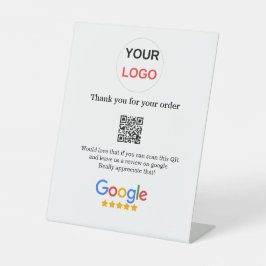 Überprüfung des Unternehmenslogos durch Google Prü Sockelschild