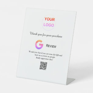 Überprüfung des Unternehmenslogos durch Google Prü Sockelschild