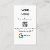 Überprüfung des Unternehmenslogos durch Google Prü Visitenkarte (Rückseite)