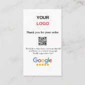 Überprüfung des Unternehmenslogos durch Google Prü Visitenkarte (Vorderseite)