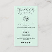 Überprüfung Einfache Minze grüne Bestellung Vielen Visitenkarte (Vorderseite)