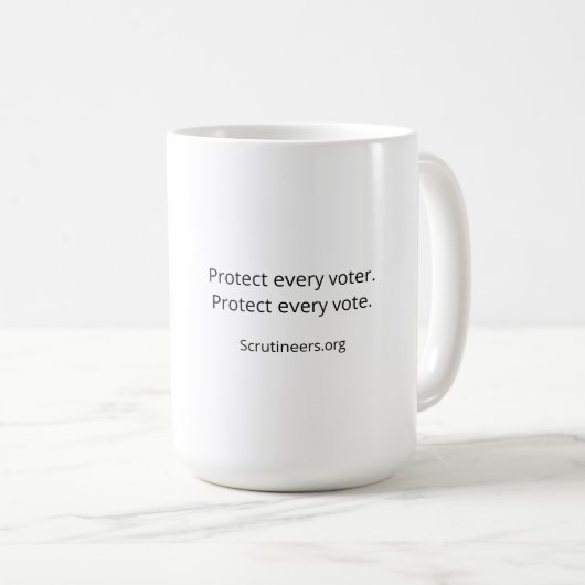 Überprüfung fairer Wahlen - Schutz aller Wähler Kaffeetasse (VorderseiteRechts)