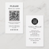 Überprüfung für kleine Unternehmen Verlassen Visitenkarte (Vorne/Hinten)