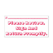 Überprüfung und Signierung von Rubber-Briefmarke Permastempel (Design)