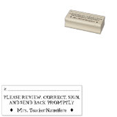 Überprüfungs- und Unterschriftenanforderung + Lehr Gummistempel (Stempel)