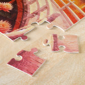 Überquere die Brücke über den Teich mit der blumig Puzzle (Seite)