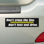 Überquere nicht die Linie. Nicht Text und Treiben. Autoaufkleber (Auf Auto)