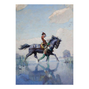 "Überqueren der Verbände" von NC Wyeth Fotodruck