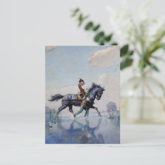 "Überqueren der Verbände" von NC Wyeth Postkarte (Stehend Vorderseite)