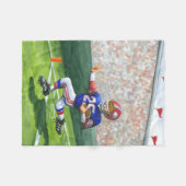 Überqueren der Ziellinie für einen Touchdown Fleecedecke (Vorderseite (Horizontal))