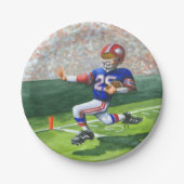 Überqueren der Ziellinie für einen Touchdown Pappteller (Vorderseite)