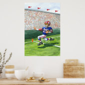 Überqueren der Ziellinie für einen Touchdown Poster (Küche)