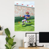 Überqueren der Ziellinie für einen Touchdown Poster (Heimbüro)