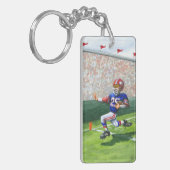 Überqueren der Ziellinie für einen Touchdown Schlüsselanhänger (Vorderseite links)