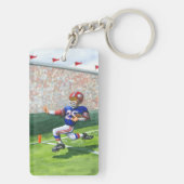 Überqueren der Ziellinie für einen Touchdown Schlüsselanhänger (Rückseite)