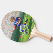 Überqueren der Ziellinie für einen Touchdown Tischtennis Schläger (Seitenansicht)