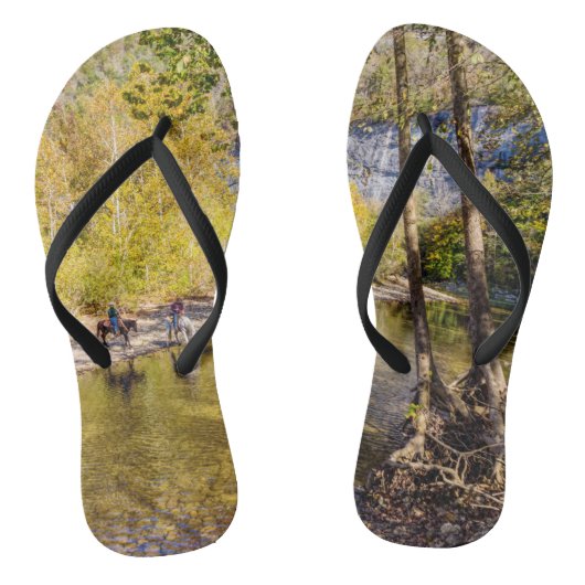 Überqueren des Buffalo-Flusses Flip Flops Badesandalen (Fußbett)