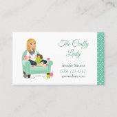 Überqueren des Crochet Craft Service Visitenkarte (Vorderseite)