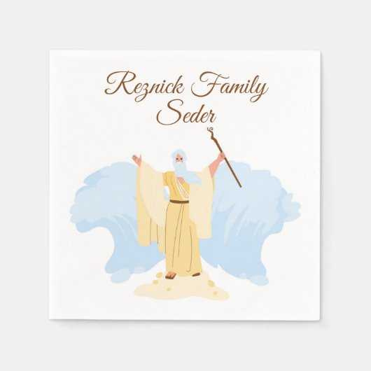 Überqueren des jüdischen Pessach-Seders im Roten M Serviette (Vorderseite)