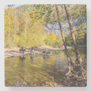 Überqueren des Stone-Untersetzer vom Buffalo Steinuntersetzer