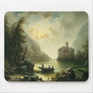 Überqueren in einer mondlischen Nacht - Albert Rie Mousepad