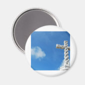 Überqueren in Wolken und blauer Himmel Magnet (Vorderseite/Rückseite)