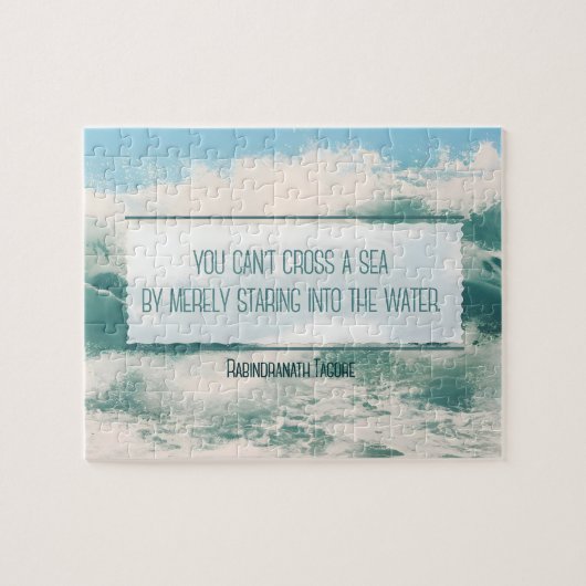 "Überqueren Sie das Meer" Inspiration Zitat Puzzle (Horizontal)
