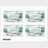 "Überqueren Sie das Meer" Inspiration Zitat Rechteckiger Aufkleber (Blatt)