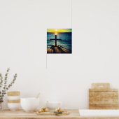 Überqueren Sie den Sand bei Sunset Poster (Küche)