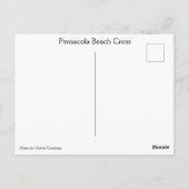 Überqueren Sie den Strand von Pensacola mit der Mi Postkarte (Rückseite)