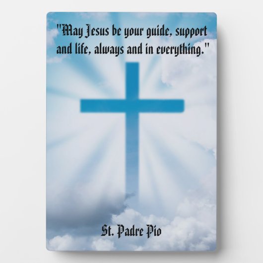 Überqueren Sie die Sky Tabletop Plaque mit Easel Fotoplatte (Vorderseite)