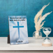 Überqueren Sie die Sky Tabletop Plaque mit Easel Fotoplatte (Seite)