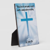 Überqueren Sie die Sky Tabletop Plaque mit Easel Fotoplatte (Seite)