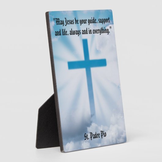 Überqueren Sie die Sky Tabletop Plaque mit Easel Fotoplatte (Seite)