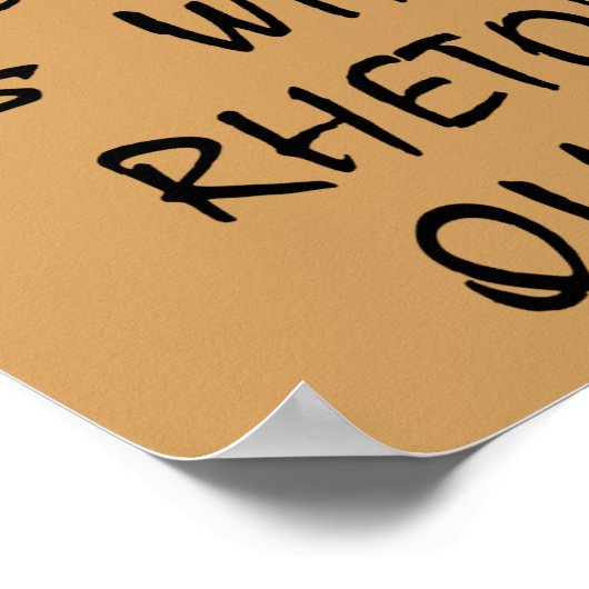 Überqueren Sie einen Witz mit einem rhetorischen F Poster (Ecke)